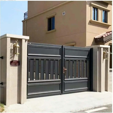 Villa Luxury Custom Security Entrance Sliding Driveway Aluminum Gates Wrought Iron Main Gate Design