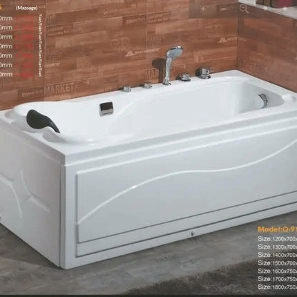 Modern White color Rectangle Whirlpool Acrylic Massage Bathtub both Two Person and Single are Available