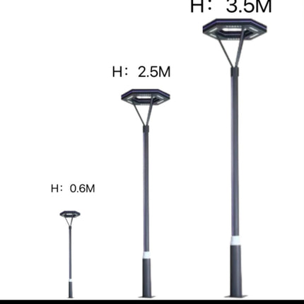LED Landscape Lighting Blue Ring Top Lamps Decor Aisle Lawn Garden Light Community Villa Road Forked Tail Pillar Lamp