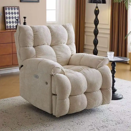 Grand Ultra-Opulent Cloud-Plush Over-Sized Full-Body Ergonomic Power-Electric Sensory Sanctuary Recliner