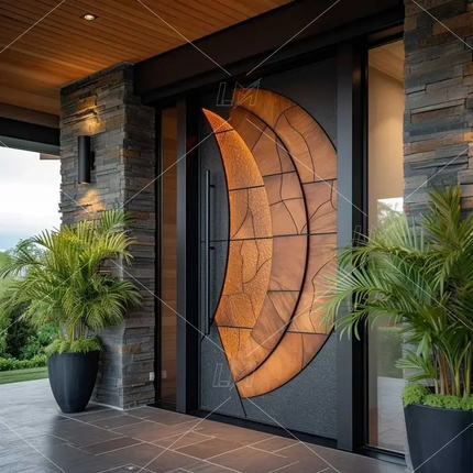 Customized High Quality Entrance Door Aluminum Front Entry Doors