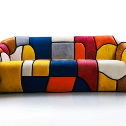 Picasso Elements Original Luxury Villa-Style Abstractionism High Quality Fabric Modular Sofa Set Foam Filling For Living Room