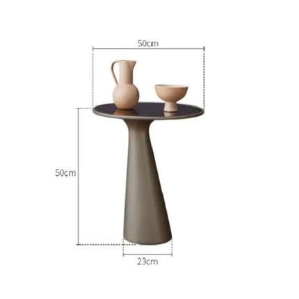 Luxury Home Living Room Furniture Tempered Glass Top Fiberglass Small Round Side Corner Table Coffee Table For Living Room