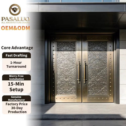 2026 OEM PSL Popular Design Strong Composite Residential Home Villa Entrance Security Front Entry Exterior Doors For Houses