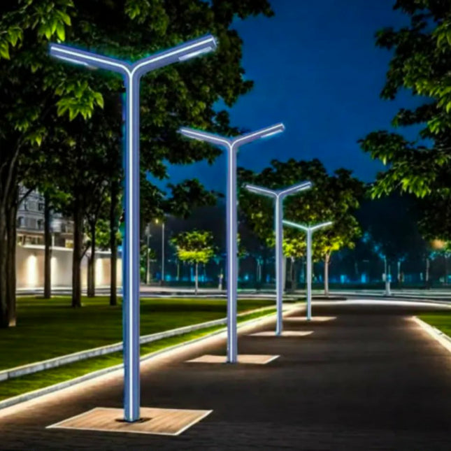 Garden Lights Aluminum Y-Shaped Outdoor Waterproof Courtyard Light 3M Solar Powered Garden Lights Decorative Garden Lighting