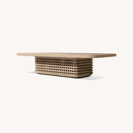Modern Lightweight Durable Waterproof Outdoor Wood-Plastic Sofa Table Combination Commercial Internet Celebrating Leisure Garden