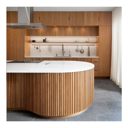 Modern Luxury Matte Black Laminated Kitchen Worktop Island Table Modular Kitchen Cabinet With Storage