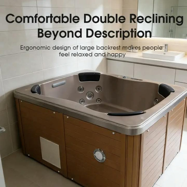 Swim SPA Hot Tub 4 Person's Garden Design Air Bubble Jets Acrylic Massage Bathtub Outdoor Spa Pool Hot Tub