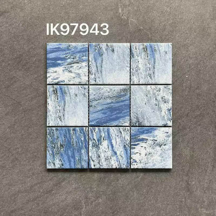 New Design Ocean Blue Color Design Glazed Ceramic Porcelain Mosaic Tile for Swimming Pool Floor