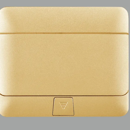 Luxury Gold Pop-Up Floor Socket Outlet – Concealed Universal Power Plug with Cover