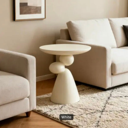 Lucky Stone Fiberglass End Table Modern Minimalist Wabi Sabi Side Table Decor Coffee Table For Living Room Bedroom Guestroom