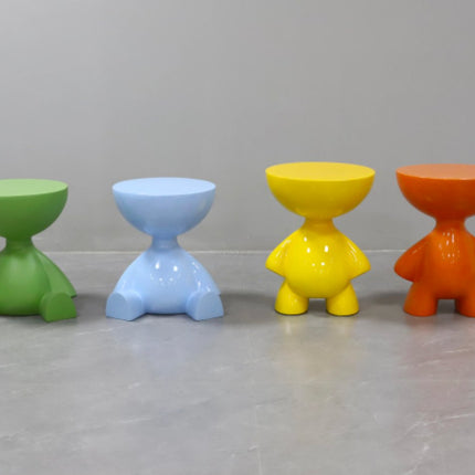 Modern Design Flat Head Doll Shape Fiberglass Side Table For Living Room Home Furniture