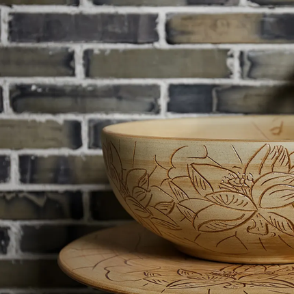 Hand-Carved Porcelain Washbasin ,Floor, Mounted, Freestanding Pedestal Sink