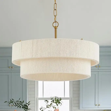 Hand Woven Rattan Boho Adjustable Pendant Light Energy Saving AC Compatible White Home Office Kitchen Island Dining Living Room