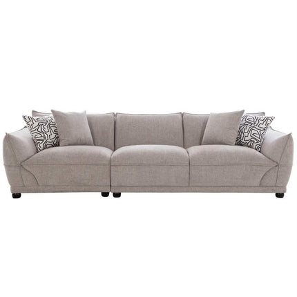 Elegant Premium Modern Upholstered Fabric 3 Seater Andrea Sofa With Generous Cushion Timeless Comfort Stylish