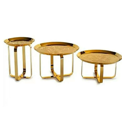 Modern Steel Living Room Coffee Table Italian Luxury Combination Side Table Eco-Friendly Design Durable Construction Storage
