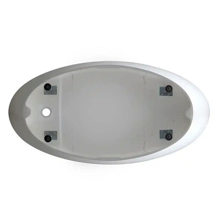 Factory Customized Beige Cream Bathtub Whirlpools Solid Surface Stone Bathtub for Home Bathroom Hotel