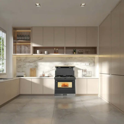 Modern Minimalist Solid Wood Kitchen Cabinets Custom Modular Durable Storage Kitchen Cabinets