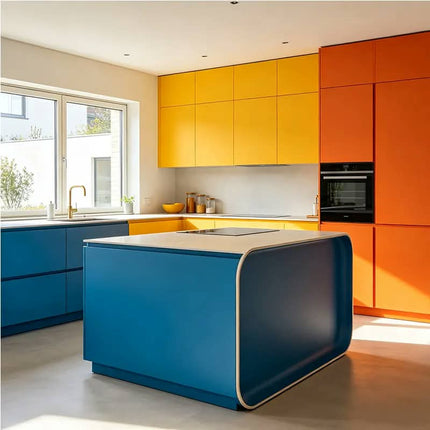 Custom Lacquer Island Melamine Wall Kitchen Set Cabinets High Gloss Kitchen Cabinets Set Customize Design Wooden Kitchen Cabinet