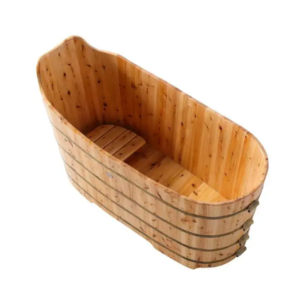 2026 Fast Selling Japanese Ofuro Wooden Soaking Bathtub Deep Freestanding Tub For Home Spa Hotel Resort And Luxury Projects