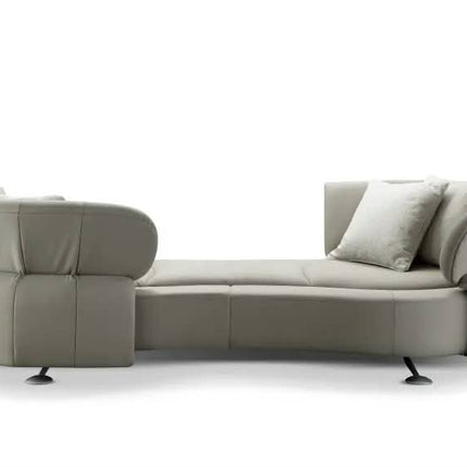 Modern Minimalist Leather Sofa Living Room Set with Rotatable Feature