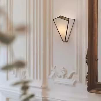 French Medieval Wall-Mounted Stainless Steel LED Wall Sconce Vintage Bedside Stone Lamp for Hallways Bathroom Retro Residential