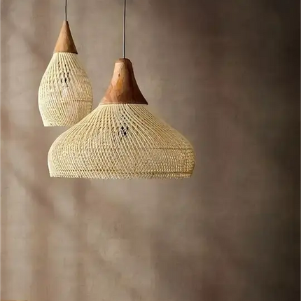 Chinese Style Crystal Rattan Lighting Bamboo Lamp 3000K Pendant Light for Hotel & Restaurant 220V Indoor Hanging Installation