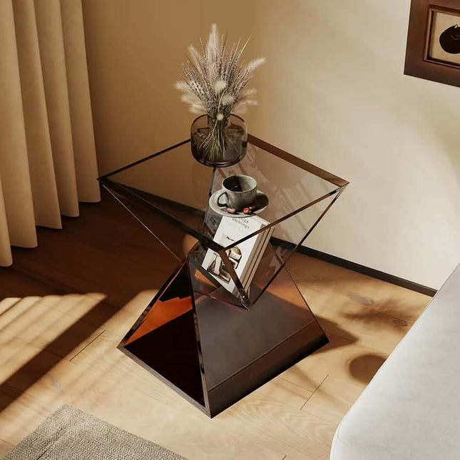 Acrylic Side Table Contemporary Minimalist Modern Corner Movable Corner Table For Bedroom and Sofa Nightstand Home Furniture