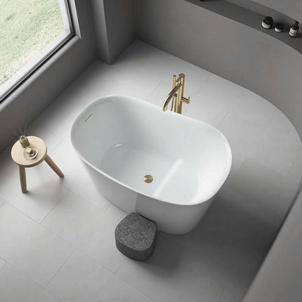 Special Offer High-Quality Soaking Bathtub For Single Use Modern Apartment Freestanding Acrylic Bathtub With Elliptical Curve