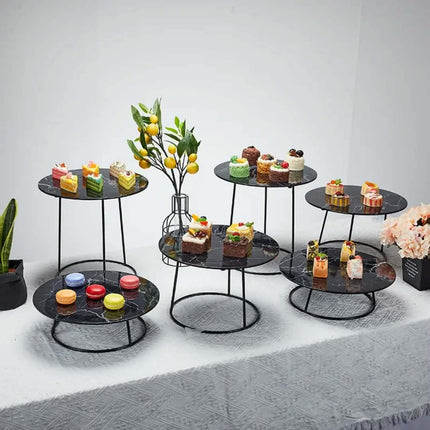 Modern Design Stainless Steel Hotel Buffet Dessert Cake Combination Stand Risers Restaurant Wedding Banquet Food Display Rack