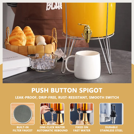 Cold Plastic Body Stainless Steel Beverage Buffet Water Juice Drink Dispenser