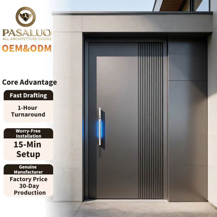 2026 OEM PSL Promotional Secure Composite Residential Home Villa Entrance Security Front Entry Exterior Doors For Houses