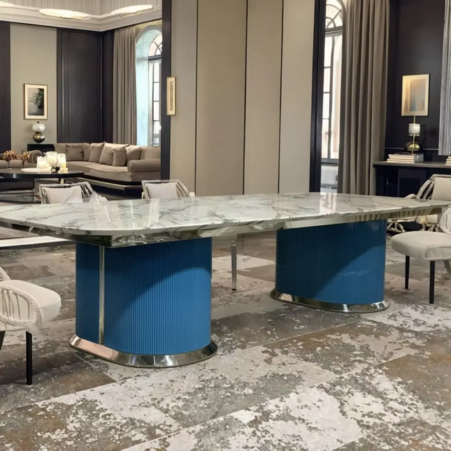 Leonardo Large 10-Person Luxury Dining Table Modern Design Style