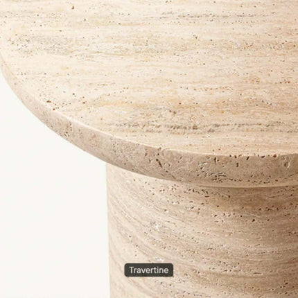 OEM ODM Wholesale Modern Furniture Nordic Style Travertine Block Home Deco Round Coffee Side Table