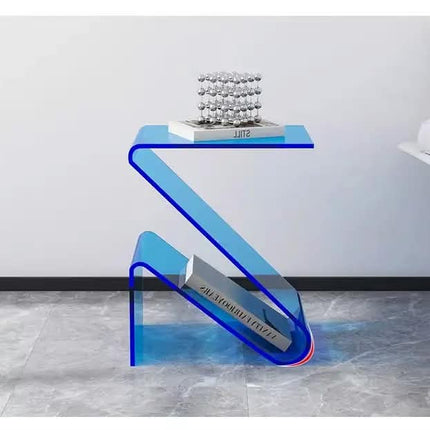 Custom Acrylic Clear Acrylic Sheet-Smoky Black Acrylic Z-Shaped Side Table-Perfect for  Sofa Side, Bedside & Small Spaces