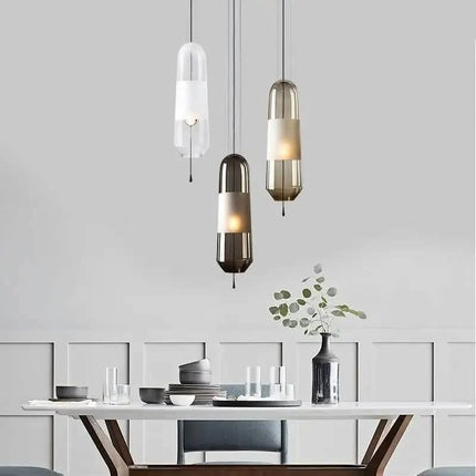 Nordic Creative Minimalist Glass Pendant Lamp Modern Restaurant Bedroom Hanging Light Decorative Modern Lighting Fixtures