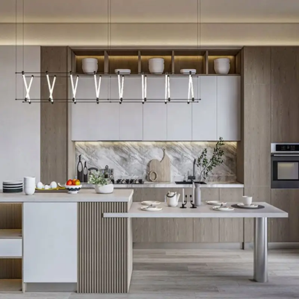 Automatic Kitchen Cupboard Modern Design Modular Customized Ready Made Lacquer Cabinet Kitchen Beige Color China Kitchen Cabinet