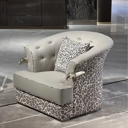 Grand Cream Velvet Elite Sofa Set with Striking Golden Details Premium Quality