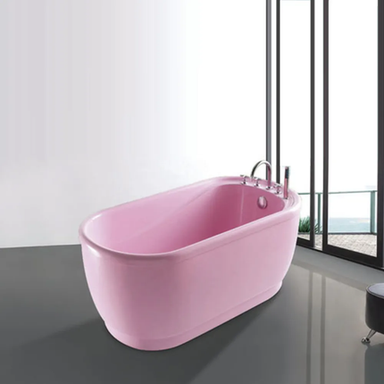Acrylic Yellow Adult Hot Tub Acrylic Clawfoot Freestanding Bathtub