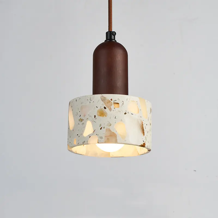 Popular Wabi Sabi Travertine Led Pendant Light Dining Desk Kitchen Island Restaurant Bedside Hotel Yellow Stone Decor Droplight