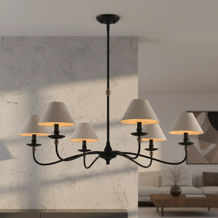 Modern Finish Gold Iron Chandelier Design Hanging LED E26 Bulb Ceiling Light 360 Beam High Brightness for Living Room