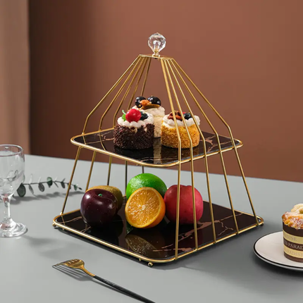 Luxury Cake Decorating Cakes Tools For Party Decorative Desserts Metal Birdcage Afternoon Tea Decorative Dessert Shelf