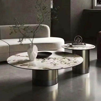 Made of concrete Luxury Classic Gold Coffee Table With Chairs Modern Design SS Sinered Stone Material Living Room Furniture