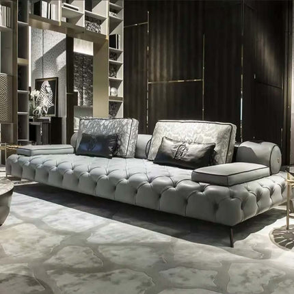 Italian Luxury Modern High End Leather Couch Living Room Sofa Furniture Sofa Set Designs Home Furniture