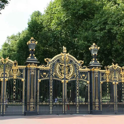 Luxury Smart Villa Main Gate Wrought Iron Anti-Rust Driveway Gate for Housy