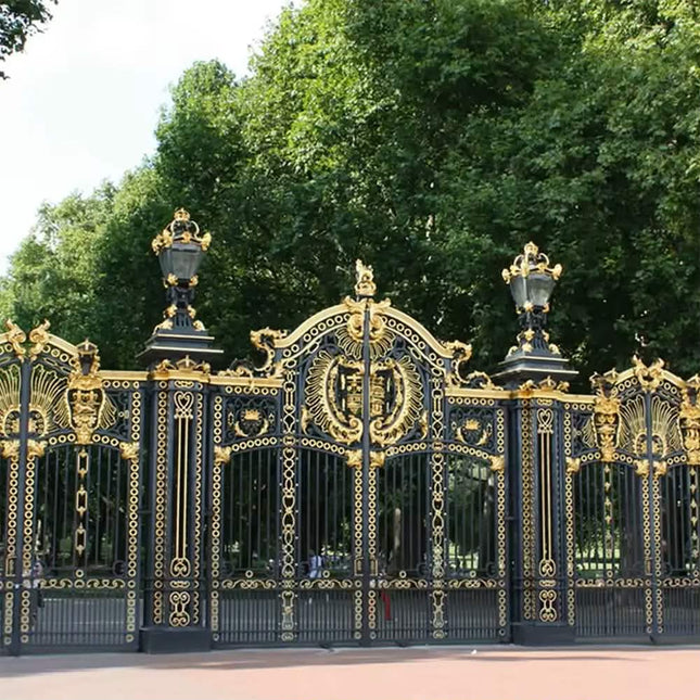 Luxury Smart Villa Main Gate Wrought Iron Anti-Rust Driveway Gate for Housy