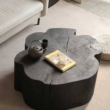 Made of concrete Quite Artistic Style Solid Camphor Wood Customizable Living Room Tea Table Homestay Hotel Use Mo Assembly Required Furniture