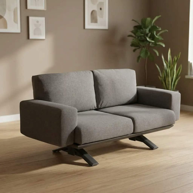 Modern Three Seat Reclining Sofa PU Leather Upholstered Foam Filled Square Straight Arm Tight Back Metal Legs Living Room