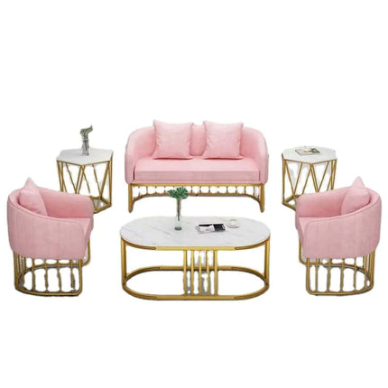 Nordic Modern Elegant Ins Style Sofa Chair Light Luxury Golden Metal Simple Design For Living Room Leisure Home Furniture Sponge