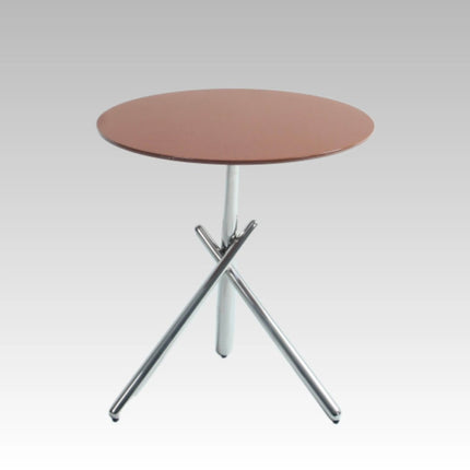 Factory Wholesale Modern Minimalist Italian Design Wooden Top Stainless Steel Leg Side Table Coffee Table